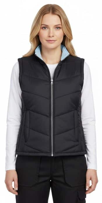 дамски ватиран елек Розевиле в тъмносин цвят