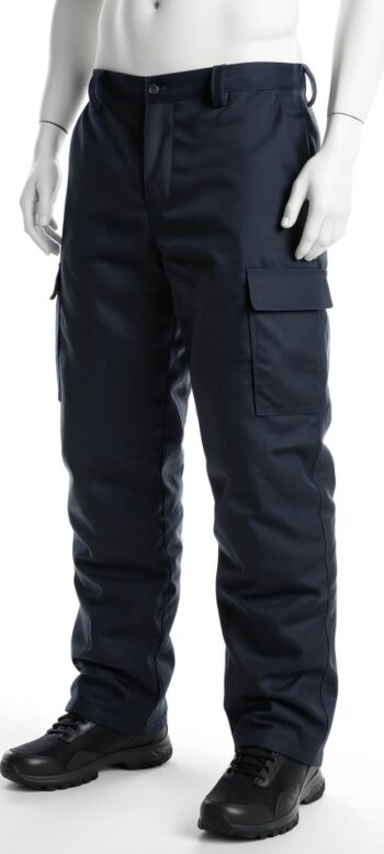 Черен панталон за охранители - ватиран