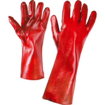 Ръкавици масло- и киселиноустойчиви - дълги червени