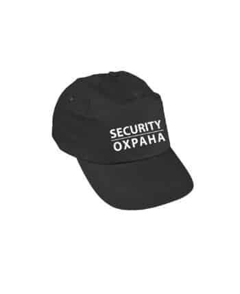 Черна шапка с козирка за охранители