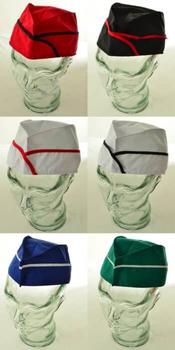 Шапка за готвач тип Пилотка -вариации