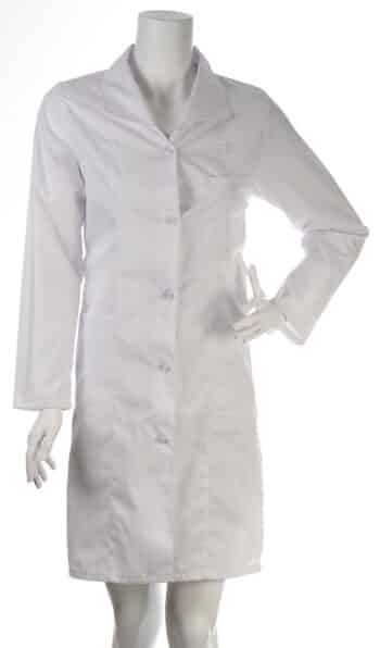 Манта дамска с дълъг ръкав - бяла