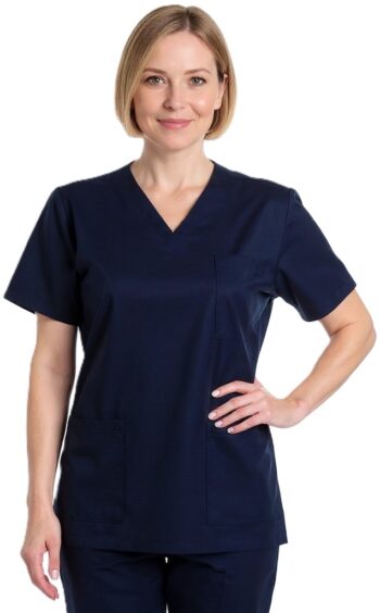 тъмносиня медицинска туника права унисекс кройка
