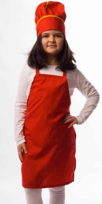 детска престилка червена