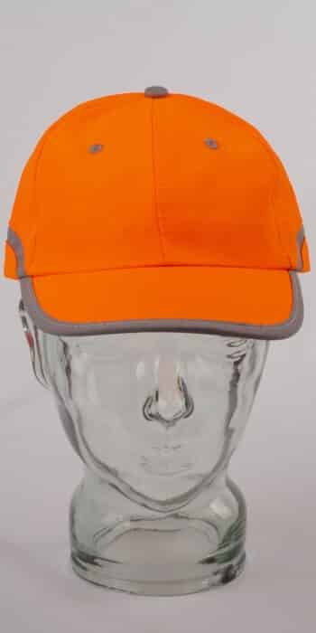 Шапка сигнална с козирка - оранжева