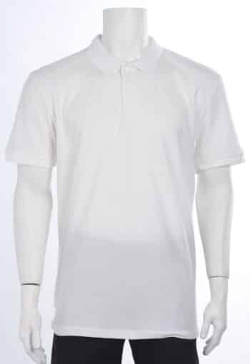 тениска с яка бяла