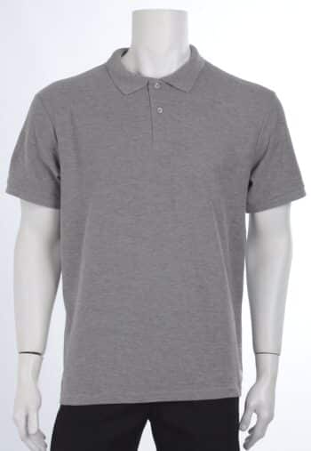 тениска с яка сива