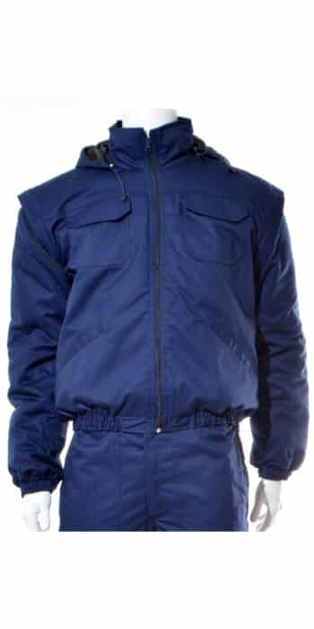 Яке ватирано памук полиестер - тъмносиньо