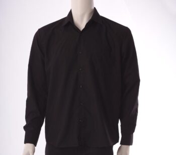 Риза мъжка с дълъг ръкав класик - черна