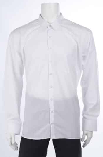 Риза мъжка с дълъг ръкав, класик - бяла