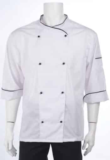 Туника за готвач с копчета тип пешка - бяла