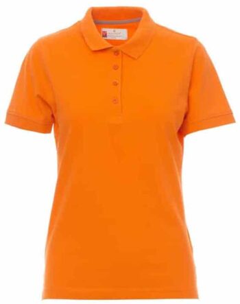 Тениска Пайпър с яка, дамска - ярко оранжева