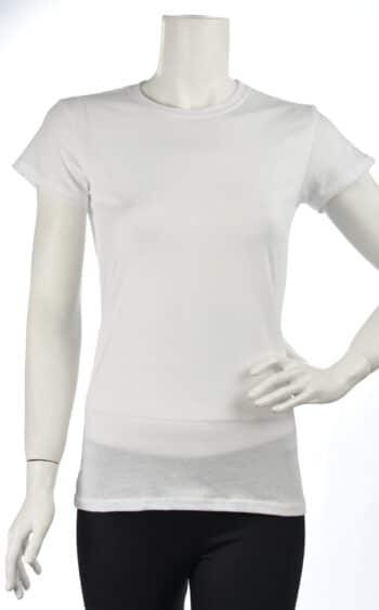 Тениска с къс ръкав, дамска - бяла