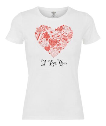 Дамска тениска Обичам те