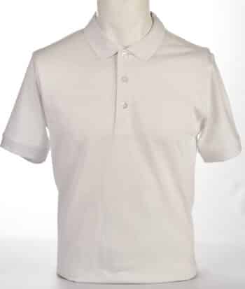 Тениска Пайпър с къс ръкав и яка - бяла