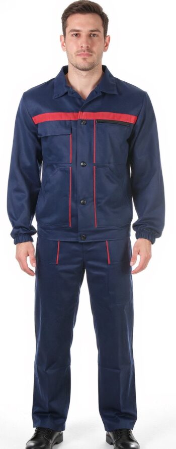 Костюм яке и полугащеризон Тики 100% Памук – тъмносин