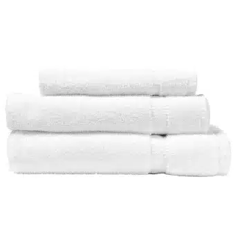 бяла хавлиена кърпа с плъност 450 гр.