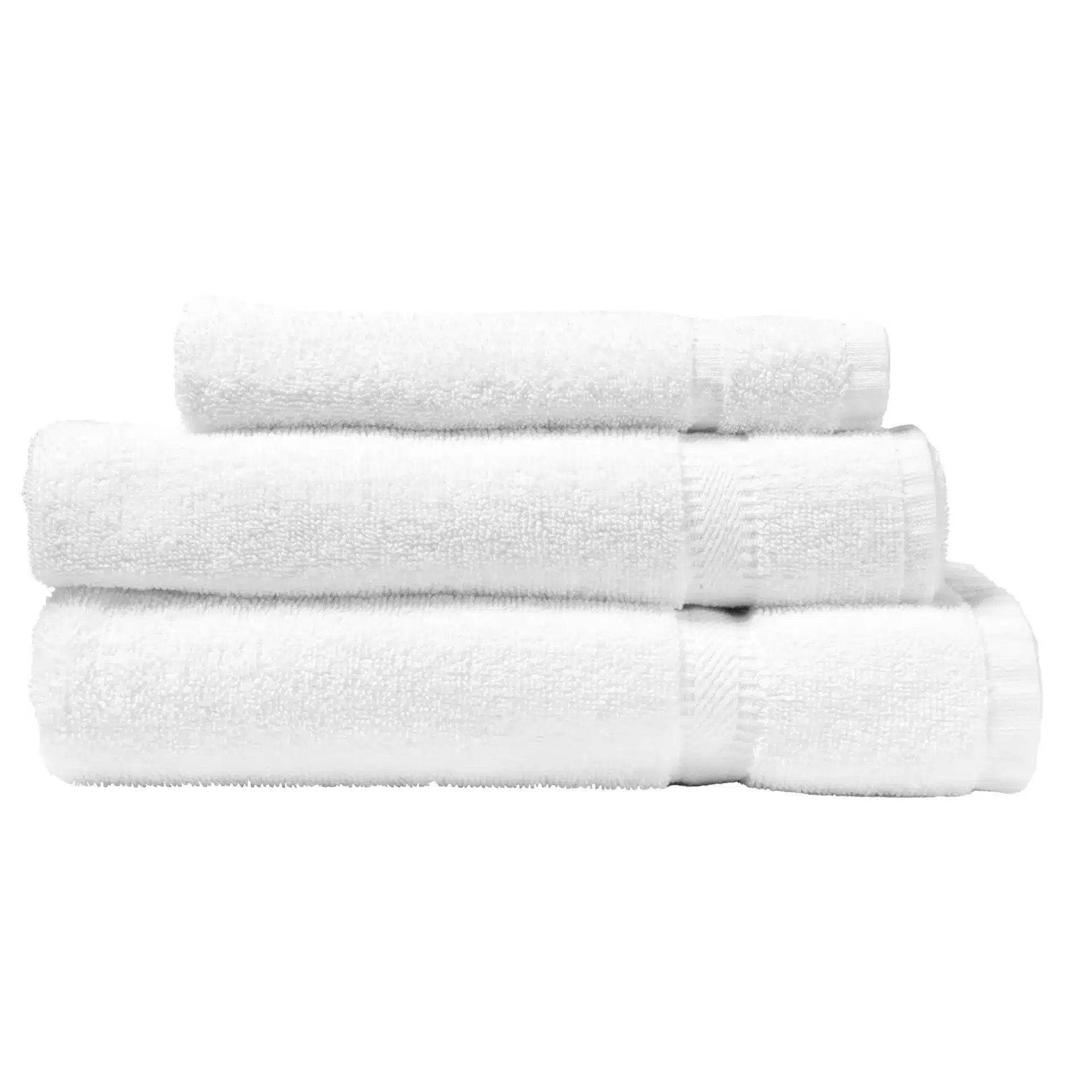 бяла хавлиена кърпа с плъност 450 гр.