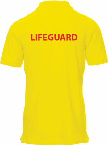 тениска с яка жълта спасител