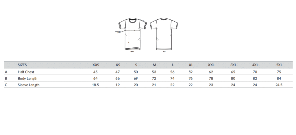 размери тениска