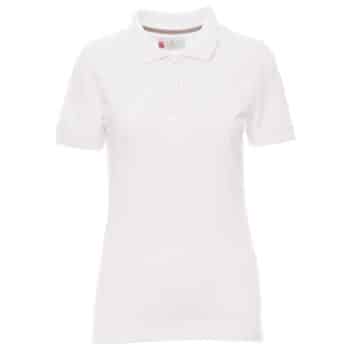 Тениска Пайпър с яка, дамска  - бяла