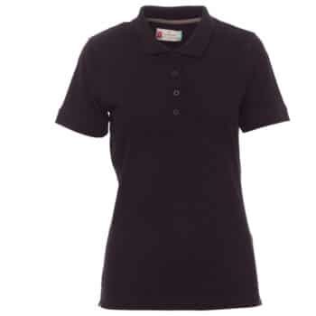 Тениска Пайпър с яка, дамска - черна