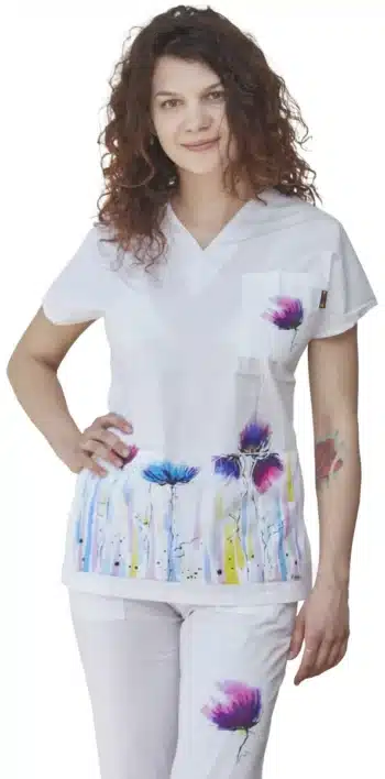 Дамски медицински облекла с печат