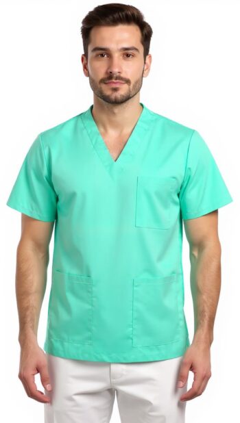 Унисекс туника в цвят свежо зелен