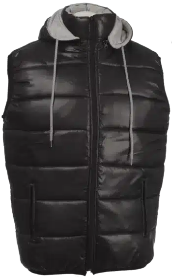 Елек шушляк с качулка - черен