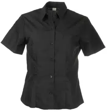 риза дамска къс ръкав класик черна