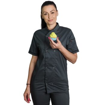 сива готварска туника с мрежест гръб