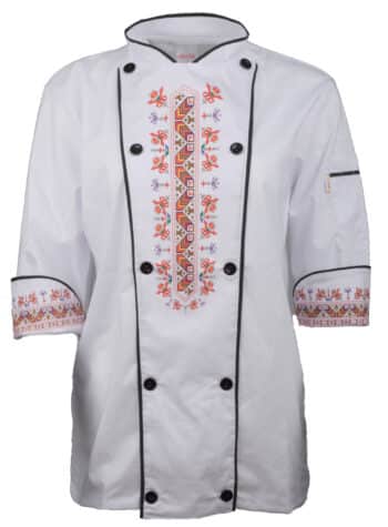 Готварска туника със шевица - бяла
