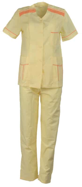 Медицински костюм жълт