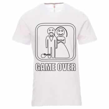 Мъжка тениска Game Over - бяла