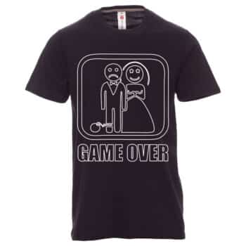 Мъжка тениска Game Over - черна