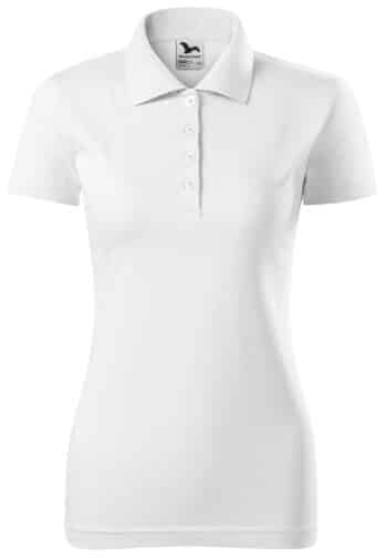 Дамска тениска с яка Малфини – бяла