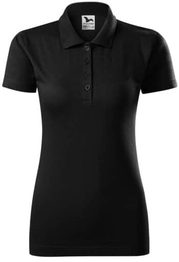 Дамска тениска с яка Малфини – черна