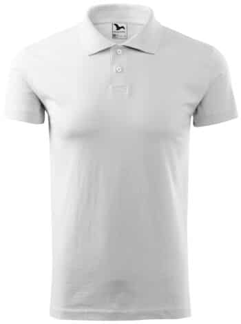 Мъжка тениска с яка Малфини - бяла