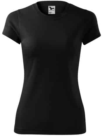 Дамска тениска полиестер Малфини - черна