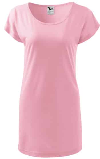 Тениска-рокля Малфини - розова