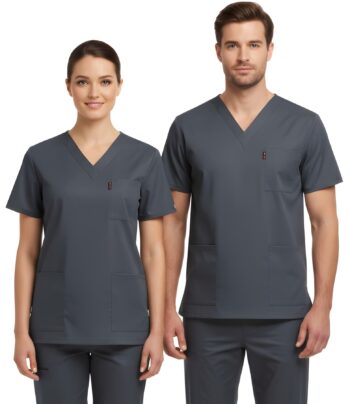 Унисекс медицинска туника в сив цвят