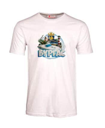 Мъжка тениска с висококачествен печат Бургас
