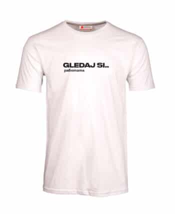 мъжка тениска с печат Gledaj si работата