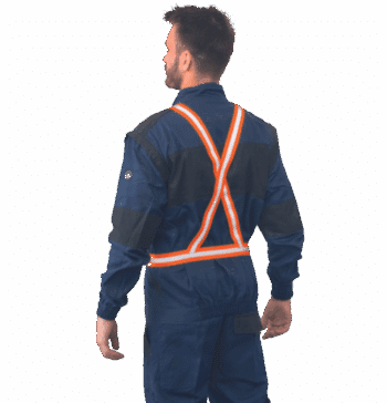 Светлоотразителен колан с тиранти