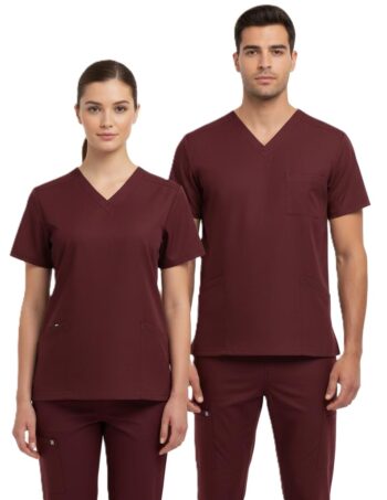 унисекс туника мони винено червена