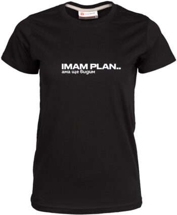 Дамска тениска имам план в черен цвят