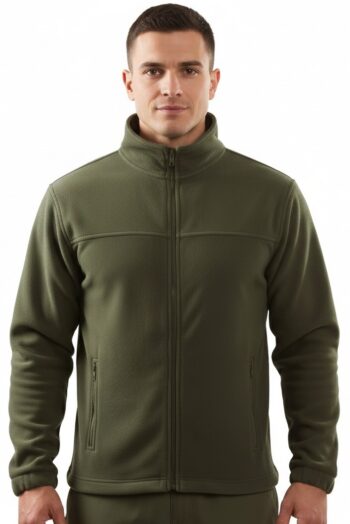 мъжки суичер полар в цвят military