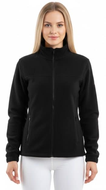 дамски поларен суичер черен цвят